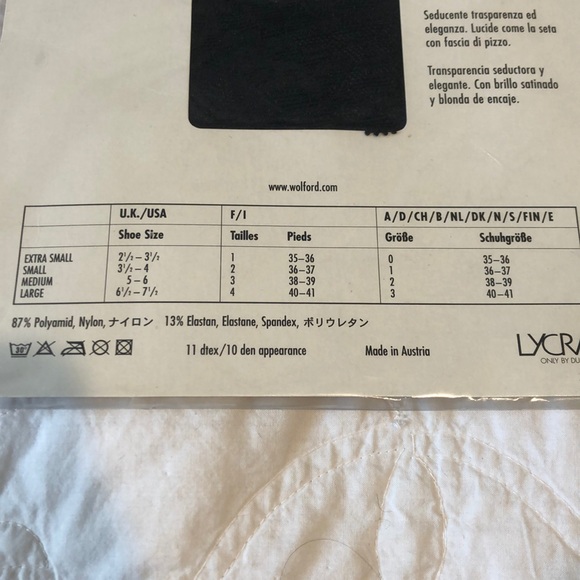 New Wolford Affaire Stocking Black Sz S - Picture 4 of 4